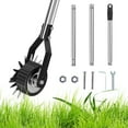 Tzrofpl Wheel Rotary Edger Manual Lawn Edger with 3/4 Sections Stainless Steel Handle 39.37/53.