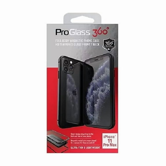 Tzumi 7274ST ProGlass 360 Full Body Magnetic Screen Protector Case for iPhone 11 Pro Max