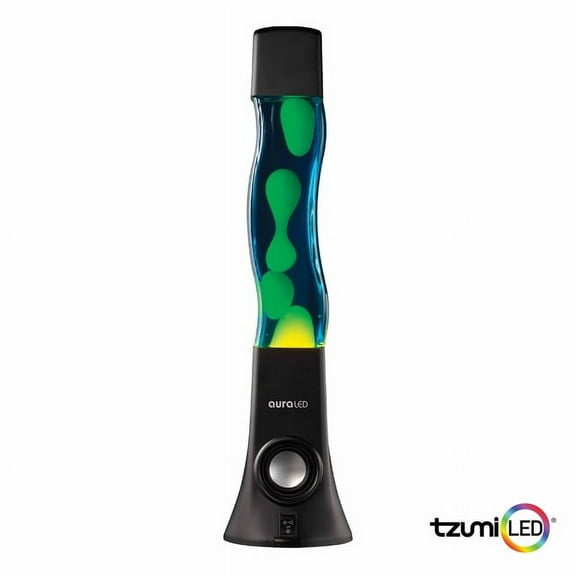 Tzumi ColorFlow Hi-Fi Bluetooth Speaker Lamp with Colorful Lava/Liquid Wax Light Show, 16.5 inches