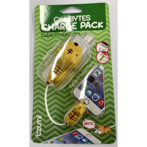 Tzumi Cord Byte Charger with Cable Protection Pack