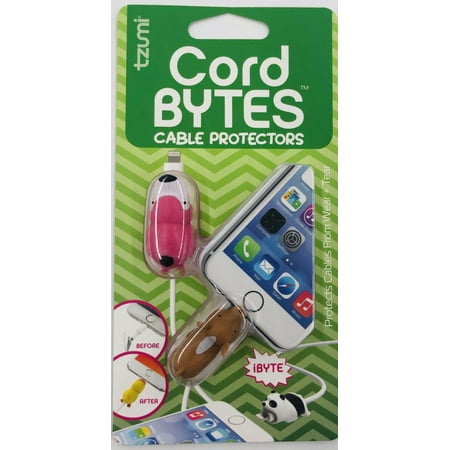 Tzumi - Bytes Connector Plug Protector (2-Pack) - Flamingo/Llama
