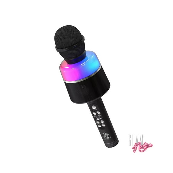 Tzumi Glam Nation Star Glow Led Karaoke Microphone, Black