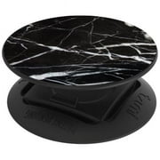 Tzumi Marble Phone Grip & Stand, Black