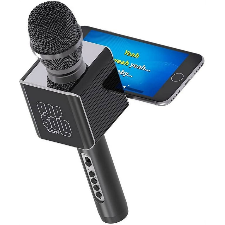 Tzumi PopSolo Wireless Bluetooth Karaoke Microphone (Black