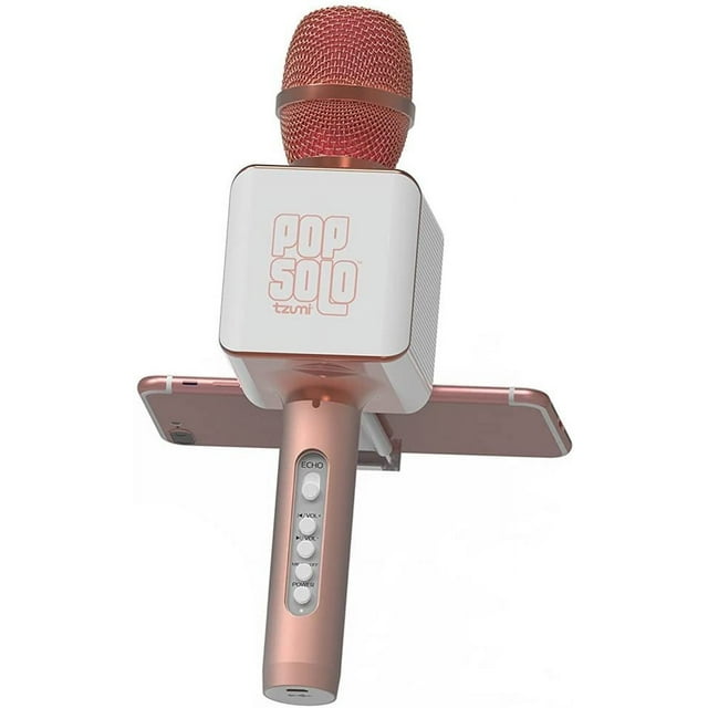 Tzumi PopSolo Wireless Bluetooth Karaoke Microphone (Rose Gold)