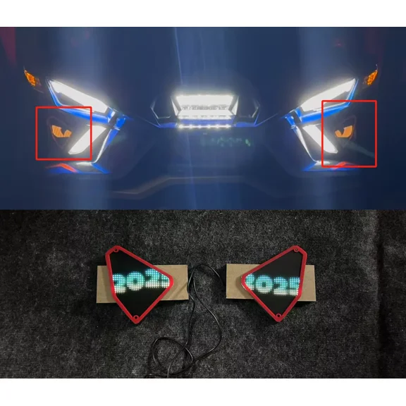 Tzvmny Lighting Factory - 2PCS For Dagger Gap Fillers Slinglens LED Headlight Bulb Fits 2020-2024 Polaris Slingshot 2 Pack Play with Music APP +Remote Waterproof