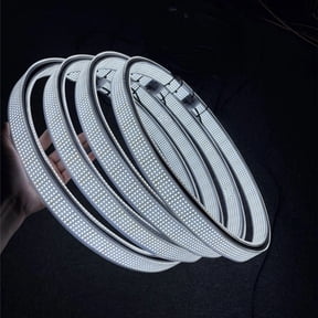 TzvmnyLighting Factory - 4PCS 17.5" 10ROW Cold White Double Sided LED Wheel Ring Lights - Bluetooth APP +Switch Control Waterproof IP68