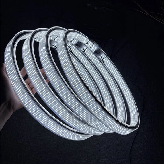 TzvmnyLighting Factory - 4PCS 17.5" 10ROW Cold White Double Sided LED Wheel Ring Lights - Bluetooth APP +Switch Control Waterproof IP68