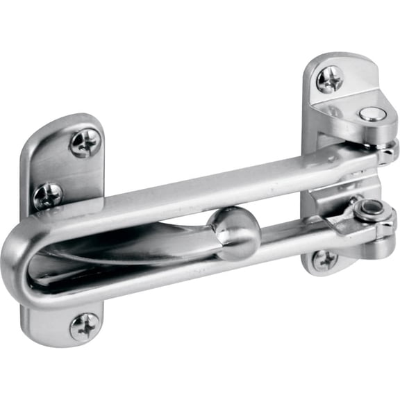 U 10308 Diecast Security Swing Bar Lock for Hinged Swing-In Doors, 3-7/8 Inch Bar Length by 2-1/2 Inch Height, Satin Nickel (1 Set)