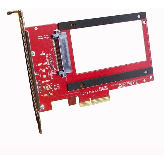 U.2 to PCIe Adapter for 2.5" U.2 SSD PCIe Adapter U.2 PCIe Adapter U.2 PCIE Riser SFF-8639 Interface Red Colour Special for CHIA Coin Mining(Only Support U.2 NVME SSD)