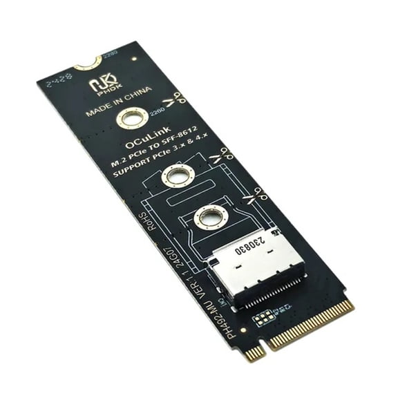 U.2 U.3 SSDs Expansion Card Via M.2 NVMe Slot ChipFree Oculink Converters PCIe4.0 Support
