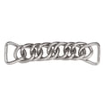 thumbnail image 1 of U-3-1/2" Hilason Horse Tack Double Link Curb Chain W/ 5/8" Loops Nickel, 1 of 1