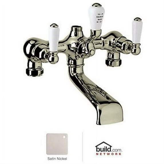 U.3530L-STN Perrin and Rowe Collection Exposed Bathtub/Shower Mixer Valve Only With Lever Handles: Satin