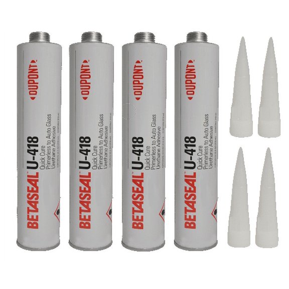 U-418 Dow Betaseal Auto Glass Primerless Urethane//Adhesive (4) Tubes