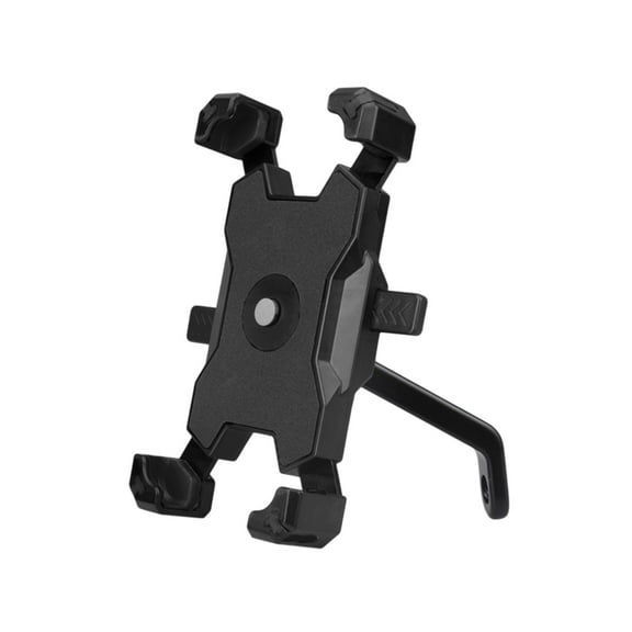 U-847 Black Bike Phone Holder Mirror Mount Version Abs Plastic Shockproof For Outdoor Cycling Navigation Easy Button Lock Operation Wide Phone Fit 3.5 To 6.8 Inches #34DRs