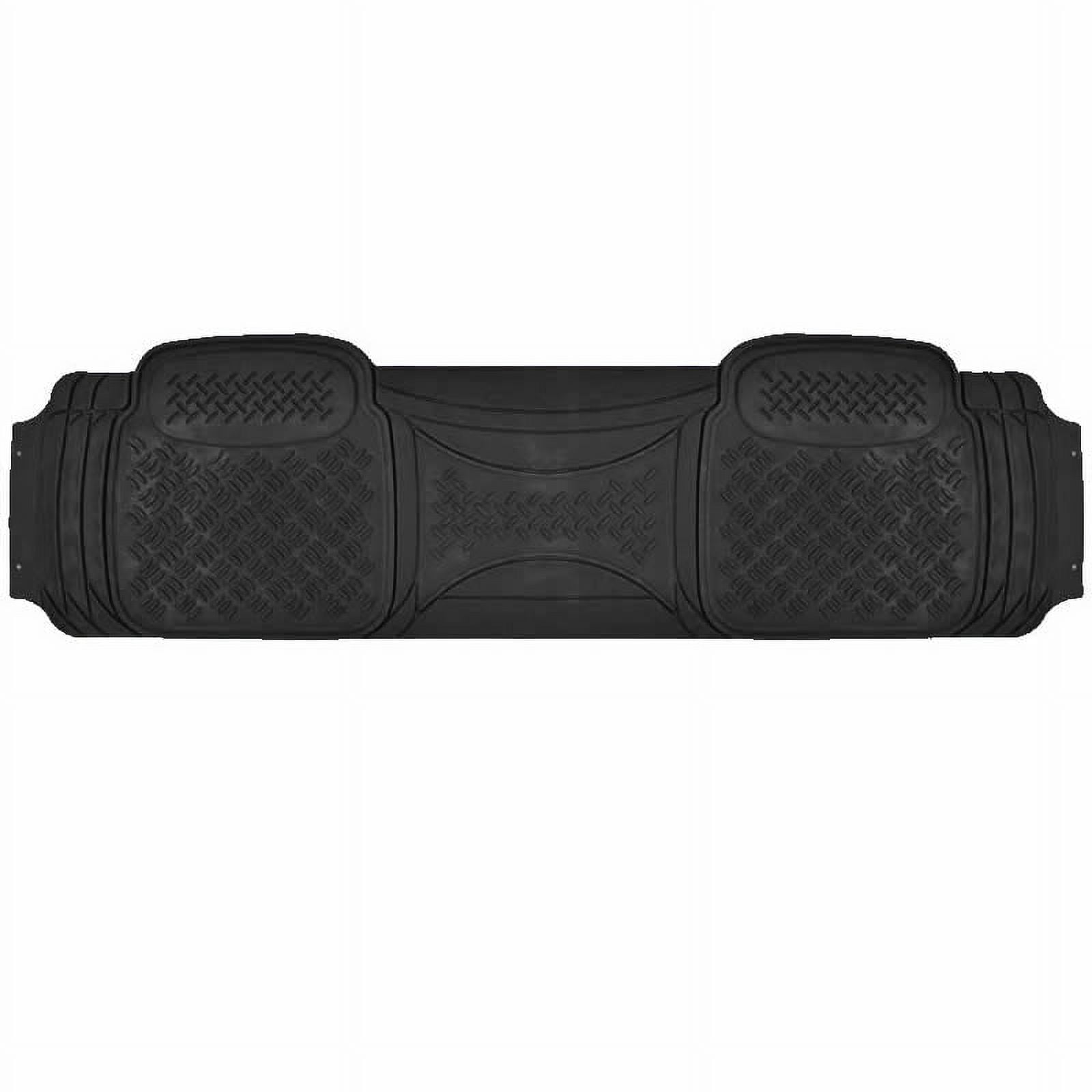 U.A.A. Inc ® 1PC Black All Weather Heavy Duty Rubber Rear Runner Floor