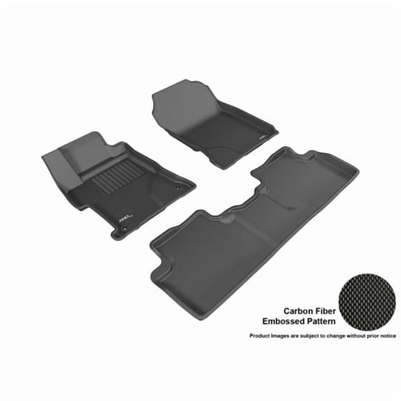 U Ace 3D Maxpider All 2 Row Custom Fit Kagu Black Floor Mat for 2014-2015 SDN Honda Civic Models - Black