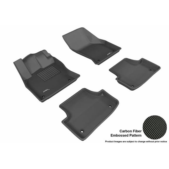 U Ace 3D Maxpider All 2 Row Custom Fit Kagu Black Floor Mat for 2015-2016 Audi A3-S3 Models
