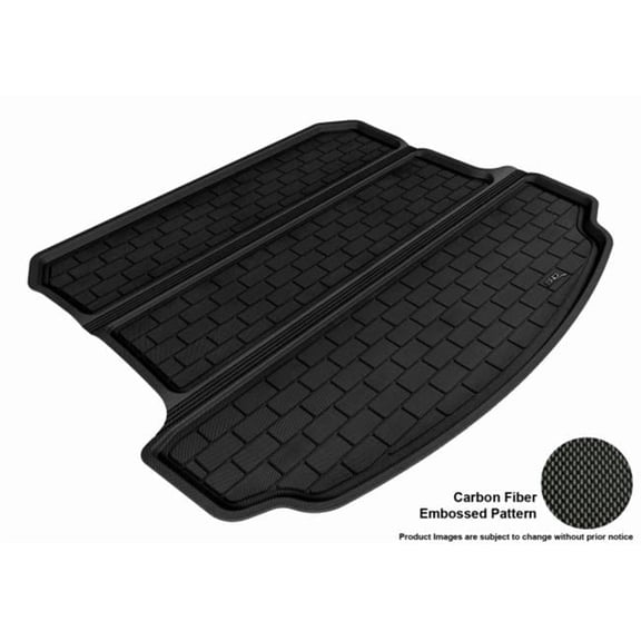 U Ace 3D Maxpider Cargo Custom Fit All-Weather Kagu Black Floor Mat for 2007-2013 Acura MDX Models - Behind 2nd Seats