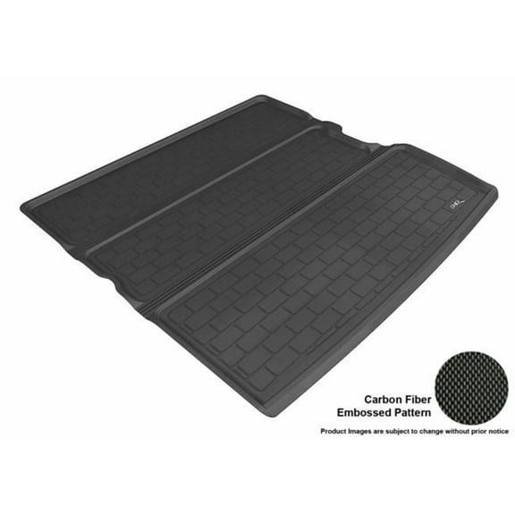 U Ace  3D Maxpider Cargo Custom Fit All-Weather Kagu Black Floor Mat for 2009-2015 Honda Pilot Models - Behind 2nd Seats