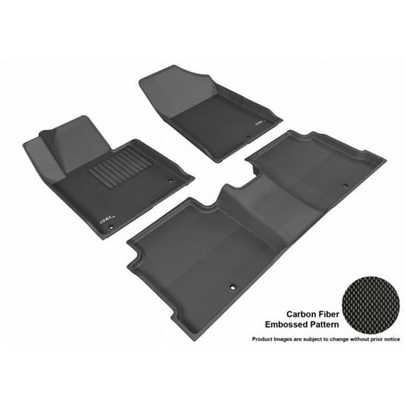 U Ace 3D Maxpider Complete Set Custom Fit All-Weather Kagu Black Floor Mat for2016 Kia Optima Models