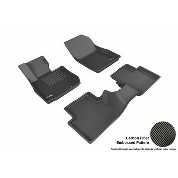 U Ace 3D Maxpider Complete Set Custom Fit All-Weather Kagu Black Floor Mat for2016 Mazda CX-3 Models