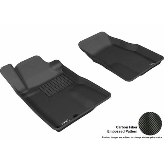 U Ace  3D Maxpider Front Row Custom Fit All-Weather Kagu Black Floor Mat for 2005-2009 Ford Mus G Models - Black - 26 H x 5 W x 31 L in