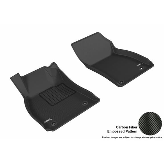 U Ace  3D Maxpider Front Row Custom Fit Kagu Black Floor Mat for 2010-2016 Buick Lacrosse Models - Black