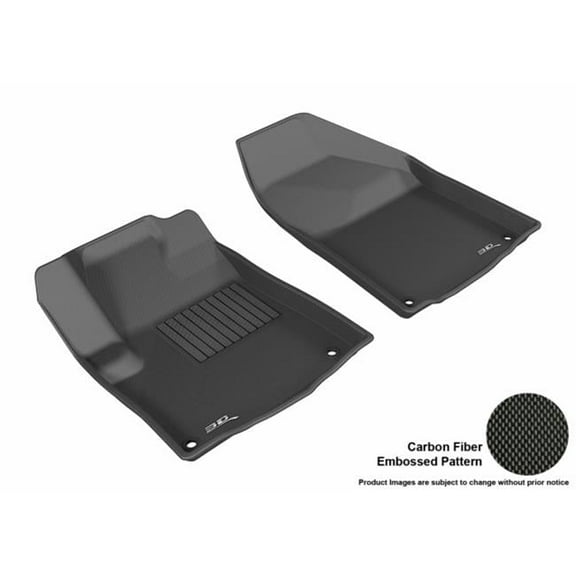 U Ace  3D Maxpider Front Row Custom Fit Kagu Black Floor Mat for 2014-2016 Jeep Cherokee Models - Black