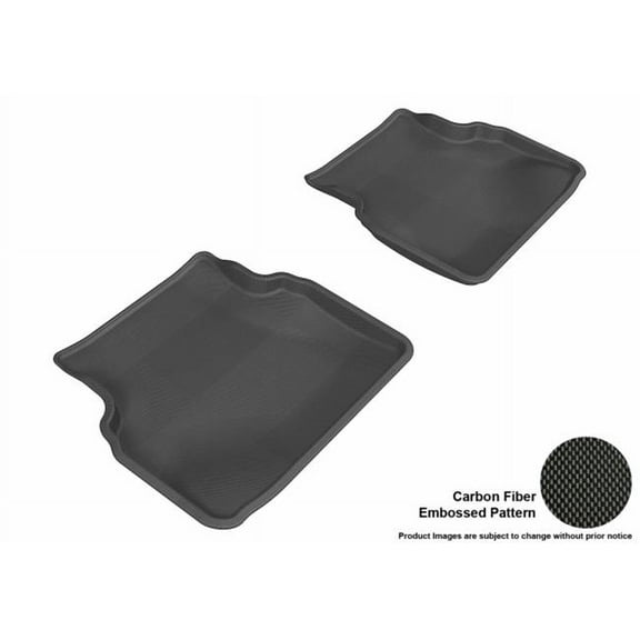 U Ace 3D Maxpider Second Row Custom Fit All-Weather Kagu Black Floor Mat for 2002-2007 SDN Subaru Impreza Models