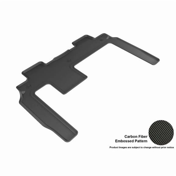 U Ace 3D Maxpider Second Row Custom Fit Kagu Black Floor Mat for 2008-2016 - Chevrolet Traverse 2009-2016 - GMC Acadia 2007-2016 Buick Enclave Models - Bench Seating