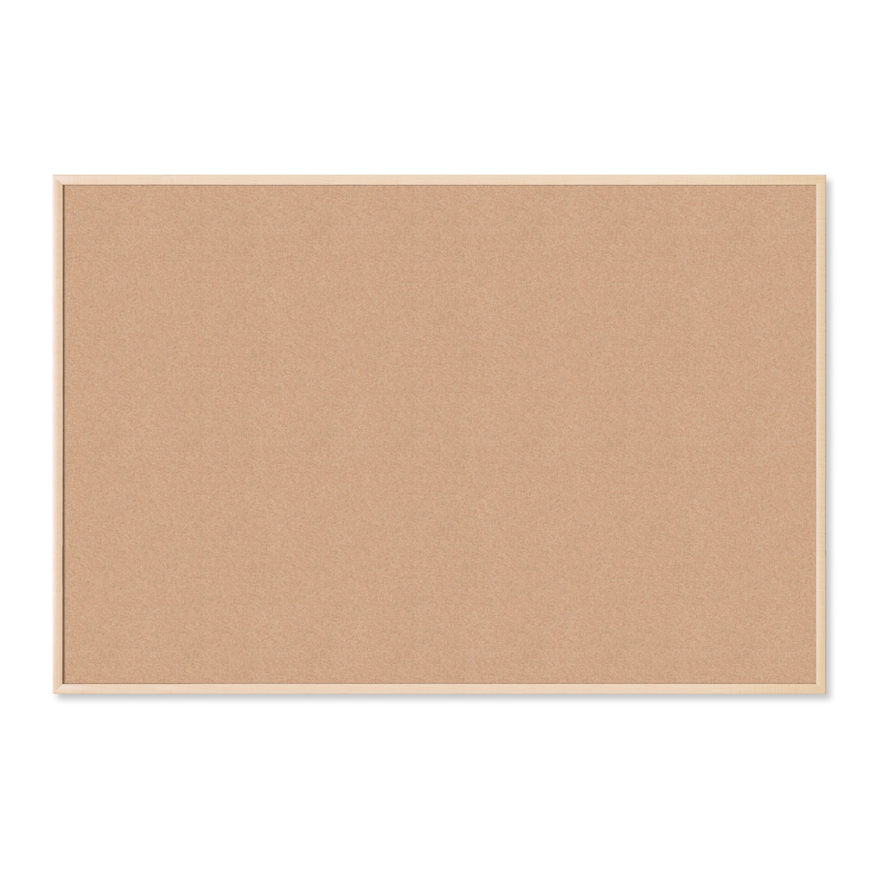 Large Natural Cork Bulletin Board with Birch MDF Frame