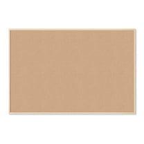 U BRANDS 48 x 72 x 1 in. Cork Bulletin Board, Birch MDF Frame, Brown