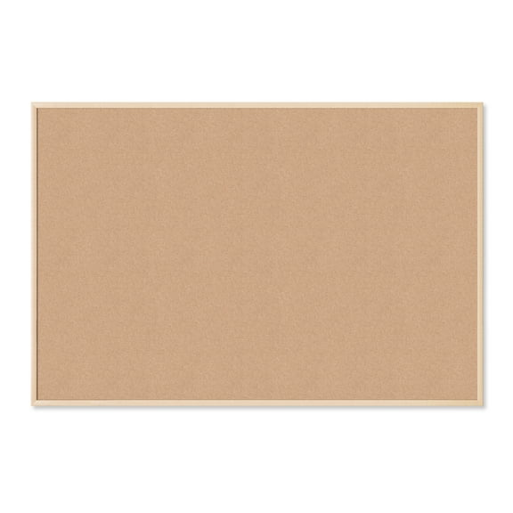 U BRANDS 48 x 72 x 1 in. Cork Bulletin Board, Birch MDF Frame, Brown