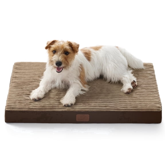 U By Bedsure ComfyFleece Dog Bed Medium Size Dog - Orthopedic Pet Beds with Removable Washable Cover, NOT Waterproof Egg Crate Foam Puppy Mat, 29"x18"x2.8"