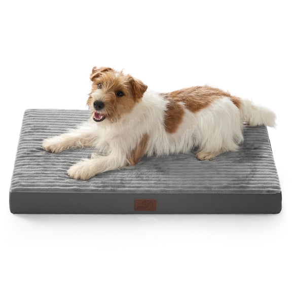 U By Bedsure ComfyFleece Dog Bed Medium Size Dog - Orthopedic Pet Beds with Removable Washable Cover, NOT Waterproof Egg Crate Foam Puppy Mat, 29"x18"x2.8"