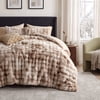 U by Bedsure Fluffy Comforter Set Queen, Beige Faux Fur Comforter Queen Size, Soft Shaggy Plush Bubble Bedding Comforter Sets, Winter Warm Luxury Fuzzy Bed Set 3 Pieces