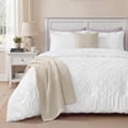thumbnail image 1 of U by Bedsure Full Comforter Set, Boho Tufted Shabby Chic Bedding Comforter Set, 3 Pieces Vintage Farmhouse Bed Set for All Seasons, Fluffy Soft White Bedding Set with 2 Pillow Shams, 1 of 9