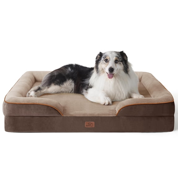 U By Bedsure Orthopedic Dog Bed for Extra Large Dogs - XL Washable Dog Sofa Beds Large, Supportive Foam Pet Couch Bed with Removable Washable Cover, Waterproof Lining and Nonskid Bottom, Brown
