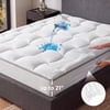 U by Bedsure Waterproof Mattress Topper Extra Thick Mattress Pad King Size, Back Pain Relief Quilted Fitted White Machine Washable Noiseless Mattress Protector with 8-21 inches Deep Pocket