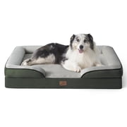 U By Bedsure Orthopedic Dog Bed for Extra Large Dogs, Waterproof Sofa Couch with Washable Removable Cover & Non-Slip Bottom, Boreal Canopy Green, 42"