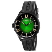 U-Boat Darkmoon Black PVD Green Dial Black Rubber Strap Quartz Mens Watch 9503