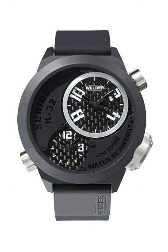 U-Boat K32 Triple Time Zone Black Ion-Plated Steel Mens Watch K32-9202