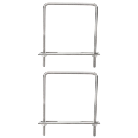 U Bolt Beautiful Appearance Trailers 2 Pcs Square Clamp Head Bolts Stainless Shape