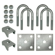 U Bolt Mounting & Plate Kit for 2,200 lb Trailer Axle with 1-3/4 Round Tube Diameter, Galvanized Zinc
