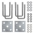 thumbnail image 1 of U Bolts & Plate Kit for Boat Trailer Axle Leaf Springs Galvanized Zinc, 2 1/8"W x 4 3/4"L, 1 of 5