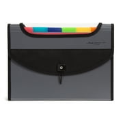 U Brands 13 Expandable Pocket File Folder, Gray, 1 Count, Poly