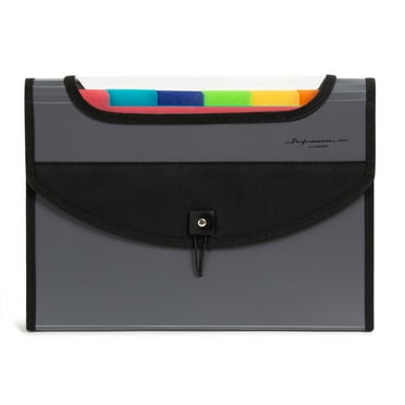 U Brands 13 Expandable Pocket File Folder, Gray, 1 Count, Poly