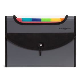 U Brands 13 Expandable Pocket File Folder, Gray, 1 Count, Poly