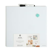 U Brands 14 x 14 in. Magnetic Tile Dry Erase Whiteboard, White